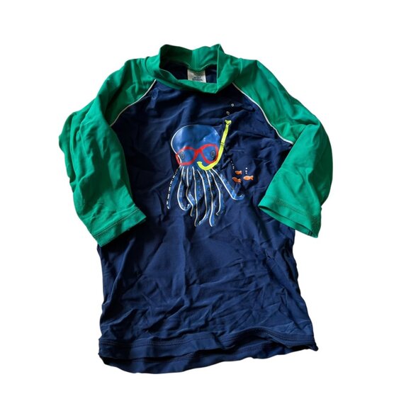 Mini Boden Rash Guard Swim Top Octopus Size 3-4Y - Picture 1 of 4